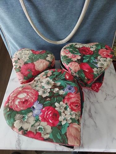 Vtg heart floral nesting - vtg,