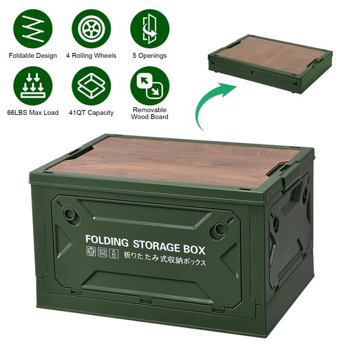 Collapsible stackable storage - stackable,